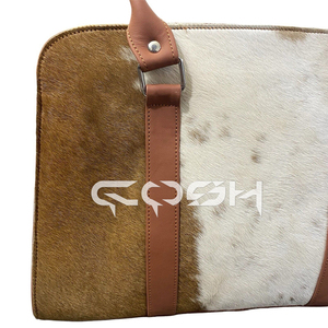 Bolso tote de cuero con pelo de vaca para mujer - Product Image 4