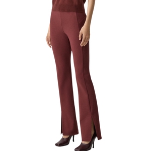Pantalon en tricot élégant et décontracté pour femme, taille haute, jambe large – Confortable, respirant, motif uni, idéal pour le bureau en été - Product Image 6