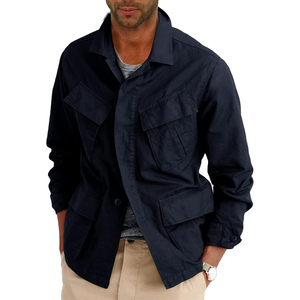 Chaqueta de Trabajo Estilo Utilitario para Hombre, Personalizable, Resistente al Viento, con Múltiples Bolsillos y Cierre Completo - Product Image 4