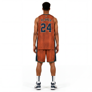 Ensemble d'uniformes de basketball rétro authentiques personnalisés pour hommes, maillot et short en maille 140 GSM, vente en gros, fabricant OEM, motif uni - Product Image 2