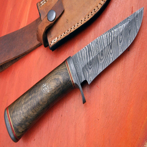 Couteau de chasse et de camping à lame fixe en acier inoxydable, couteau d'extérieur avec lame tranchante, manche ergonomique pour la randonnée, la pêche et le bushcraft - Product Image 1