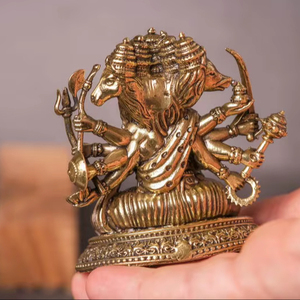 รูปปั้นพระพุทธรูปทองเหลืองขนาดใหญ่ |   งานฝีมือโลหะทำมือ ศิลปะป๊อปอาร์ตสมัยใหม่ เป็นมิตรกับสิ่งแวดล้อม ทนทาน รูปเทพฮินดู สำหรับตั้งโต๊ะ วันเกิด บ้าน วัด - Product Image 1