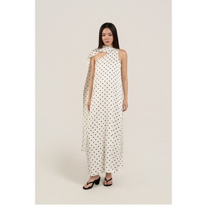 <b>Loose</b> New Woven Maxi Cotton Asymmetrical Polyester Simple Yarn Dyed Straight Stripes Casual Summer Button Front <b>Dresses</b> - Product Image 1