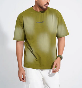 T-shirt Homme Lavé Coupe Décontractée 100% Coton 240 GSM Qualité Supérieure Design Oversize Personnalisé Logo Marque OEM Meilleures Ventes - Product Image 4