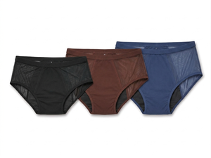 Pantalones Menstruales sin Costuras de Diseño Moderno, Ropa Interior de Nailon con Cobertura Total para el Periodo, Negro, Marrón, Azul - Product Image 4