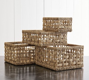 Cesta Redonda Rústica Hecha a Mano con Material Ecológico de Seagrass, Marca Vietrustic ODM, para Almacenamiento de Ropa - Product Image 5