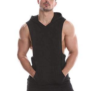 Débardeur de sport à capuche sans manches pour homme, idéal pour la musculation et l'entraînement en salle de sport - Product Image 6