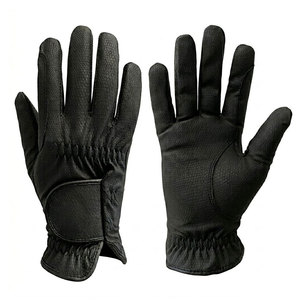 Gants de moto en cuir, longueur poignet, style sportif, respirants, pour usage extérieur, quatre saisons, non doublés, noirs - Product Image 1