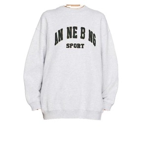 Hot Sale Women's Winter Autumn Oversized 100% Cotton Woven Hip Hop Sweatshirts Pullover Embroidery Letter Custom Logo Hooded - Product Image 6