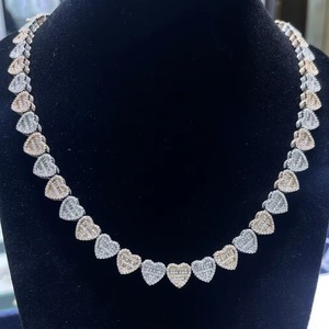 Collar de Diamantes Moissanite de Alta Calidad en Plata de Ley 925 para un Estilo Hip Hop y Joyería de Moda Disponible a Buen Precio - Product Image 1