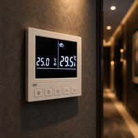 Thermostat numérique programmable WIFI RS485 AC819F pour ventilo-convecteur carré 220V, design moderne, ignifuge PC+ABS pour villa et appartement