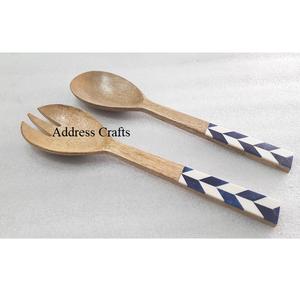Cuchara para Servir Ensaladas de Madera de Mango con Diseño Único, Utensilios de Cocina de Alta Calidad, Cuchara para Servir Alimentos para el Hogar - Product Image 6