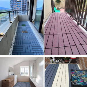 Dalles de terrasse en bois plastique pour extérieur, installation facile - Product Image 5