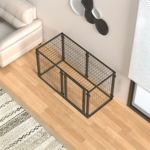 Cage pour animaux de compagnie 47.2 \ "chenil pour petits chiens moyens grands chiots parc intérieur extérieur avec 23.6 \" l x 23.6 \ "H caisse pour chiens de qualité - Product Image 6
