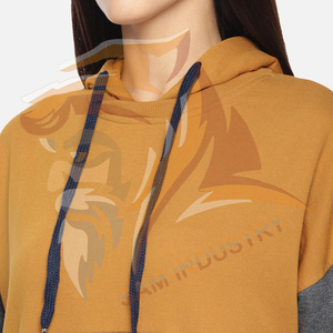 Latest Design Wholesale Price Women Hoodie Casual Streetwear Winter Fashion Plain Design <b>Drop</b> Shoulder Women Hoodies - Product Image 4