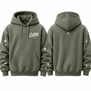 Sudadera con capucha personalizada para hombre con estampado puff, estilo oversize, streetwear, con logo, venta al por mayor - Product Image 1