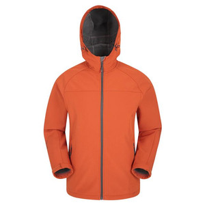 Chaqueta con Capucha para Hombre, Color Naranja, Tejido Softshell, Cierre de Cremallera, Resistente al Agua, para Uso en Exteriores, Corte Regular, Material de Poliéster para Otoño - Product Image 5
