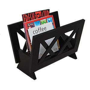 Contemporaneo mogano in legno massello portariviste M1125 mobili moderni per l'organizzazione di pubblicazioni - Product Image 2