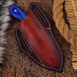 Customizable Stainless Steel Hunting <b>Knife</b> with Comfortable Handmade Curved Skinner <b>Knife</b> with <b>Bone</b> <b>Handle</b> & Leather Sheath - Product Image 3