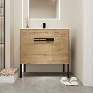 Mueble de Baño Independiente de 36 Pulgadas con Lavabo, Conversión a Colgante Opcional 36*18 00336IMO 1 F BL9090B(K) - Product Image 3