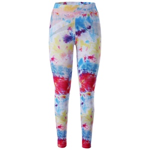 Women High Waisted Solid Sublimation Leggings Spandex/Nylon Elastic Waist Quick Dry Breathable Workout Running Yoga Fitness Wear - Product Image 1