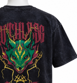 T-shirt surdimensionné à col rond respirant avec motif Dragon Vert Prédateur Ruthless, style streetwear pour homme, manches courtes, jersey de coton noir - Product Image 6