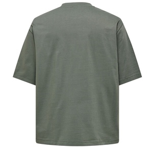 T-shirt de sport pour homme, logo personnalisé sur le devant, 100% coton, respirant, écologique, séchage rapide, coupe ample, épaules tombantes, idéal pour la gym - Product Image 2