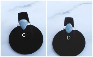 แหวนโอปอลออสเตรเลียแท้ แหวนเงินแท้ประดับโอปอลดับเบิ้ลท์ แหวนประจำเดือนตุลาคม เครื่องประดับอัญมณีสุดหรู ของขวัญสำหรับเธอ - Product Image 2