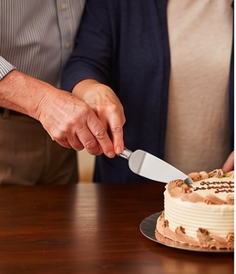 Stylish Birthday Cake Server And Knife <b>Set</b> Latest Design Stainless Steel Silverware For Dessert Tabletop And Kitchen Use - Product Image 4