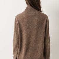 Cardigan en laine et cachemire de luxe pour femme, sur mesure, vente en gros directe d'usine, col montant boutonné, tricot d'hiver