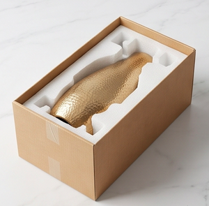 Golden Metal <b>Flower</b> Vase With Glossy Finished Unique <b>Centrepiece</b> <b>For</b> Living Room Bedroom Office Or Festive Use - Product Image 6