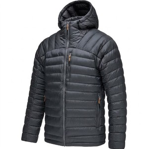 Veste d'hiver matelassée pour homme, grande taille, style décontracté, coupe-vent, imperméable, légère, en polyester, avec capuche, vêtements de randonnée - Product Image 2