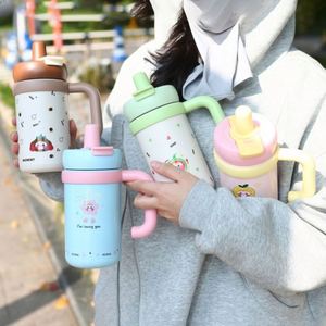 750ml Insulated Handle 316 Stainless Steel Thermos Cup for <b>Women</b> with Straw - Product Image 2