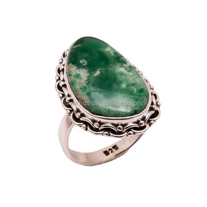 Natural Variscite Gemstone <b>Ring</b> 925 Sterling Silver Jewelry Bulk Wholesale Fine <b>Rings</b> <b>Indian</b> Handmade Jewelry Suppliers - Product Image 1
