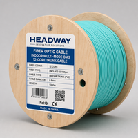 Cable Troncal para Interiores HEADWAY FCS-DSCN-3M012-AQ de 12 Núcleos OM4 PVC para Centros de Datos y Redes LAN