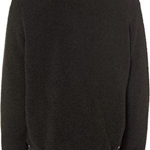 ELEGANT CORPORATION <b>Men's</b> <b>Black</b> <b>Fleece</b> Pullover Stand Collar Casual <b>Jacket</b> Regular Fit Winter Wear Breathable Knitted Polyester - Product Image 2