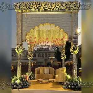 The Royal Rajasthani Mirror Mandap For Wedding Durable Portable FRP Chairs <b>Elephant</b>-Shaped Boxed Wholesale Fiber Supplies - Product Image 3