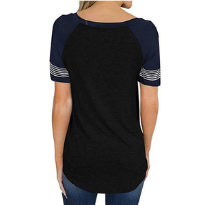 Women Casual Summer Printed Tee Shirt Breathable Cotton <b>Tops</b> Short Sleeve Lightweight Comfortable Apparel - Product Image 6