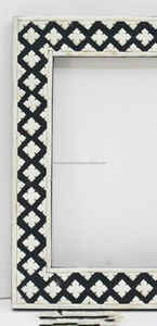 Fabriqué à la main belle résine d'os en bois incrustation cadre Photo personnalisé découpe impression haute qualité décoration de la maison inde - Product Image 3