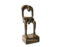 Sculpture commémorative en alliage d'aluminium, faite à la main, durable et écologique, style abstrait moderne, 33 cm (13 pouces), best-seller