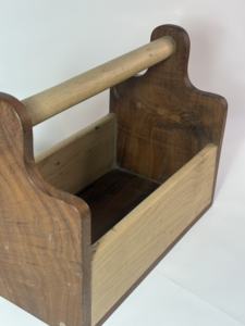 Caja Organizadora de Utensilios de Madera, Caja de Almacenamiento para Cocina, Soporte para Utensilios Domésticos, Ahorro de Espacio, Asa Resistente, Doble Color - Product Image 5