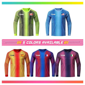 เสื้อผู้รักษาประตูแบบ OEM สำหรับเด็กและผู้ใหญ่ พร้อมแผ่นรองป้องกัน  สามารถสกรีนชื่อ เบอร์ และโลโก้ได้ - Product Image 5