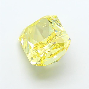 เพชรเหลืองเข้มทรงคุชชั่น รูปทรงเรเดียนท์  ผลิตในห้องปฏิบัติการ ได้รับการรับรอง CVD  แบบเม็ดเดี่ยว  ประกายหรูหราสำหรับงานออกแบบเครื่องประดับชั้นดี - Product Image 4