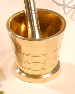 Pure Brass Mortar and Pestle Set Handmade Spice <b>Grinder</b> <b>Herb</b> Crusher Traditional Kitchen Masher for <b>Herbs</b> Spices - Product Image 5