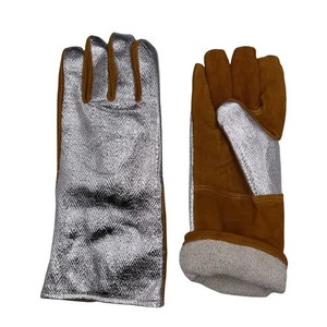 Gants aluminisés STALWART IMPEX à haute isolation thermique pour la couture, paume en cuir de vachette, manchette de sécurité, épaisseur 8 oz, forge - Product Image 6