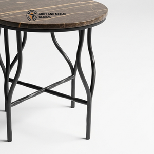 Nordic Emerald Green Marble Tripod <b>Stool</b> Minimalist Gold Tapered Leg End <b>Table</b> Premium Designer Accent Pedestal - Product Image 4