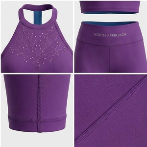 Conjunto de Yoga de 2 Piezas North Approach, Top Corto Halter, Leggings de Cintura Alta, Ropa Deportiva Transpirable sin Costuras - Product Image 4