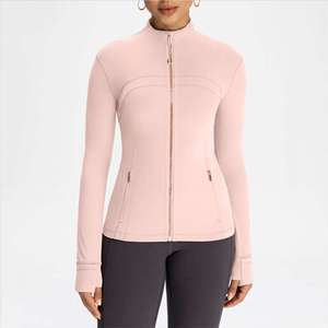 Chaqueta Deportiva de Yoga sin Costuras para Mujer, Talla Grande, Spandex, Ultra Suave, Elástica en Cuatro Direcciones, Ajustada - Product Image 1