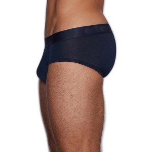 Calzoncillos bóxer de algodón 100% para hombre, de corte medio, color azul marino, ecológicos, transpirables, de secado rápido, sin costuras y de punto. - Product Image 2