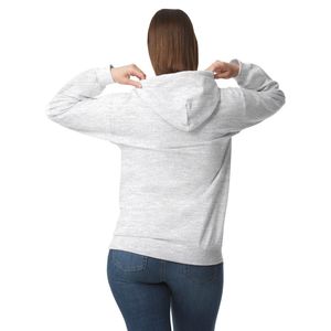 Light Grey Womens Pullover Hoodie <b>Long</b> Sleeve Fleece Hooded <b>Sweatshirt</b> Kangaroo Pocket Casual Custom Logo Wholesale Manufacturer - Product Image 2